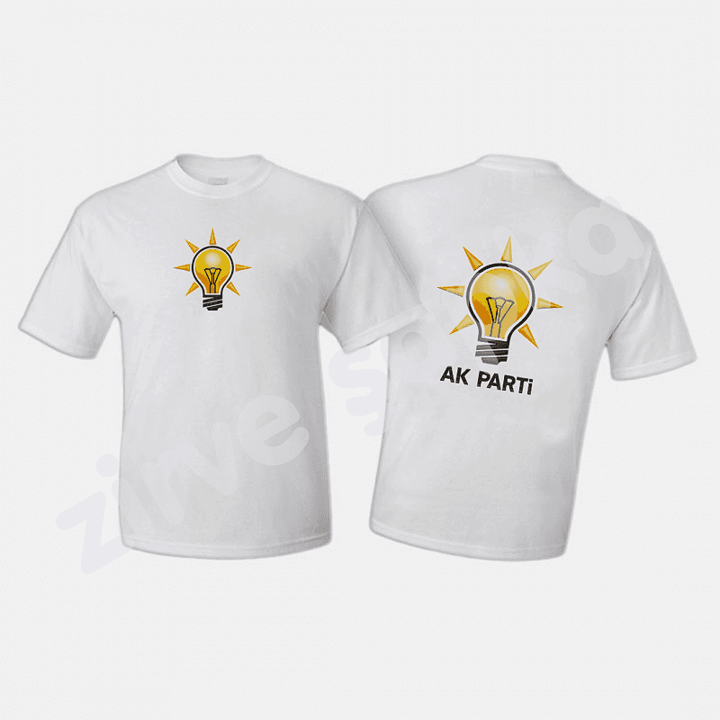 Ak Parti Promosyon Sıfır Yaka Tişört