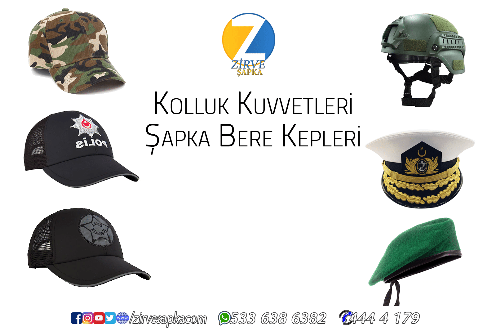 Kolluk Kuvvetlerinin Şapkaları