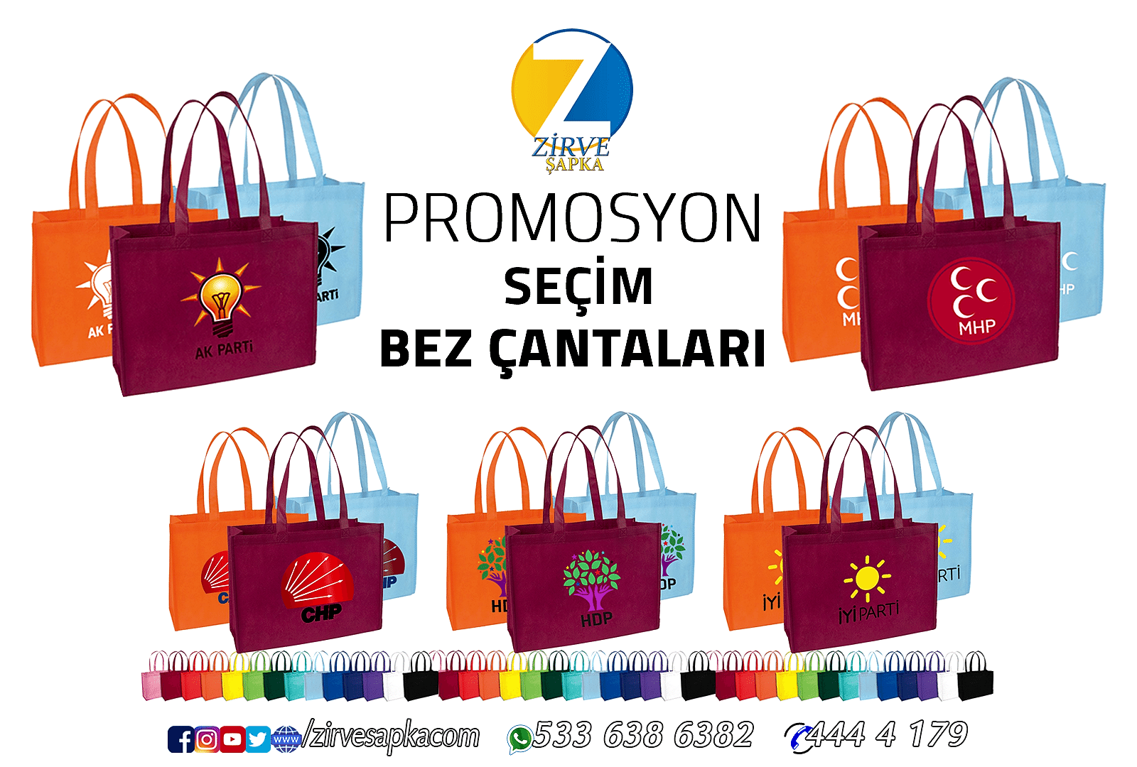 Promosyon Seçim Bez Çantaları